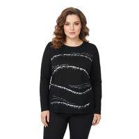 Kadın Siyah Sıfır Yaka Taşlı Bluz BGL-ST05155