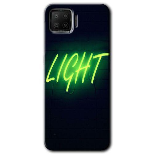 Oppo A73 Kılıf HD Desen Baskılı Arka Kapak + Temperli Cam - Neon İnscription
