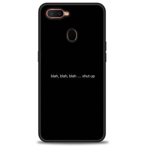 Oppo AX7 Kılıf HD Baskılı Kılıf - Shut Up + Tam Ekran Koruyucu