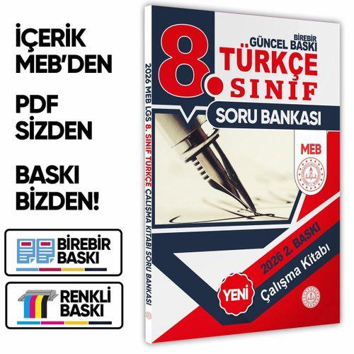 2026 8 Sınıf LGS Türkçe MEB Çalışma Kitabı Soru Bankası (Renkli Baskı A4 Boyutlu) BASKI ÜCRETİ