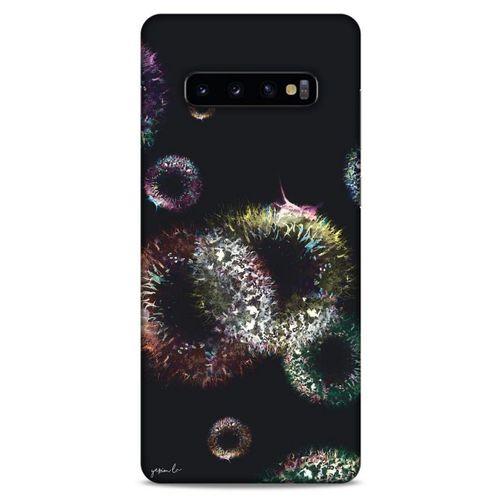 Y.Liva-2021 Özel Seri Siyah Soyut-100 Samsung Galaxy S10 Plus Kılıf Silikon Kapak