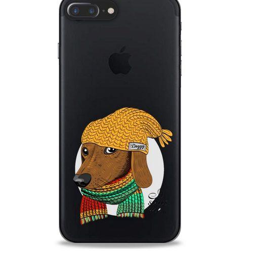 Zoologix (85) Apple Iphone 8 Plus Şeffaf Kılıf Silikon Desenli
