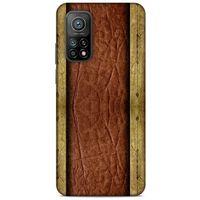 Xiaomi Mi 10T Pro 5G Kılıf Patchwork (24) Darbe Emici Kılıf Kahve Sarı