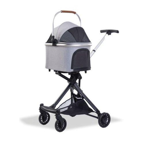 EuroDog Katlanabilir Köpek Arabası Gri 83x48,5x110 cm