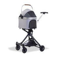 EuroDog Katlanabilir Köpek Arabası Gri 83x48,5x110 cm