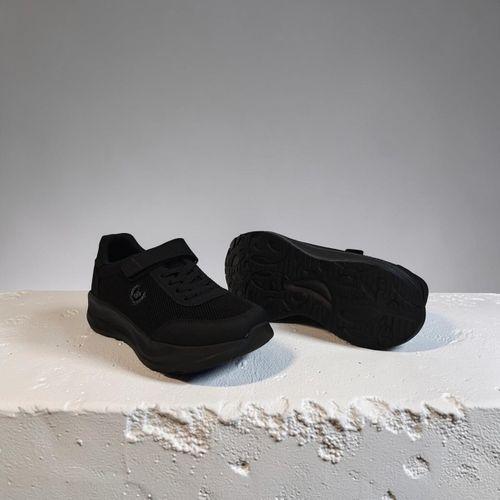 Black Sea 621 Siyah Cırtlı Bağacaklı Fuspetli Bayan Spor Ayakkabı