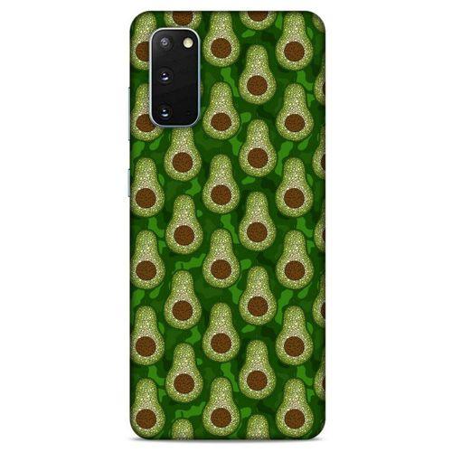 Frutix Avokado 02 Samsung Galaxy S20 Kılıf Desenli Silikon