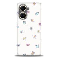 Realme C55 Kılıf HD Baskılı Kılıf - Renkli Gözler + Tam Ekran Koruyucu