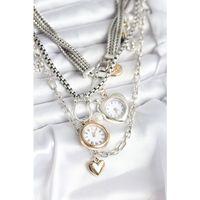 Otantik Gümüş Renk Kadın Kolye Kombini