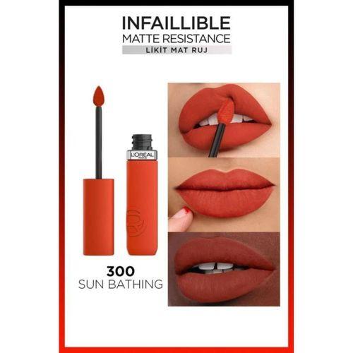 L'Oreal Paris Infaillible Matte Resistance Likit Mat Ruj - 300 Sun Bathing