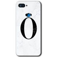 Xiaomi Mi 8 Lite Kılıf HD Desen Baskılı Arka Kapak - Beyaz Mermer Desenli Ö Harfi + Kırılmaz Cam