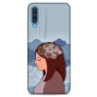 Samsung Galaxy A50 Kılıf Depresyon (30) Silicone Case Şeker Pembe Sarı