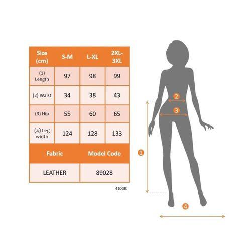 Kadın Yüksek Belli Maxi Deri Kemersiz Etek