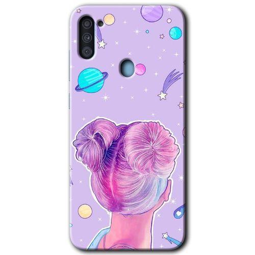 Potkal Hediye Fabrikası Samsung Galaxy A11 Kılıf HD Desen Baskılı Arka Kapak - Uzaylı Kız