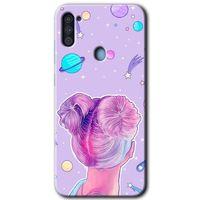 Potkal Hediye Fabrikası Samsung Galaxy A11 Kılıf HD Desen Baskılı Arka Kapak - Uzaylı Kız