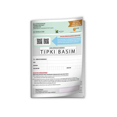 2026 MEB-AGS ÖABT Özel Eğitim Öğretmenliği ÖSYM Tıpkı Basım Kitapçığı Türkiye Geneli Deneme