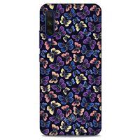 Xiaomi Mi A3 Kılıf Kelebek Etkisi (20) Koruyucu Kılıf Fuşya Mavi