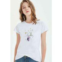 Küçük Prens Little Prince Stars Gezegen Baskılı Beyaz Kadın Tshirt
