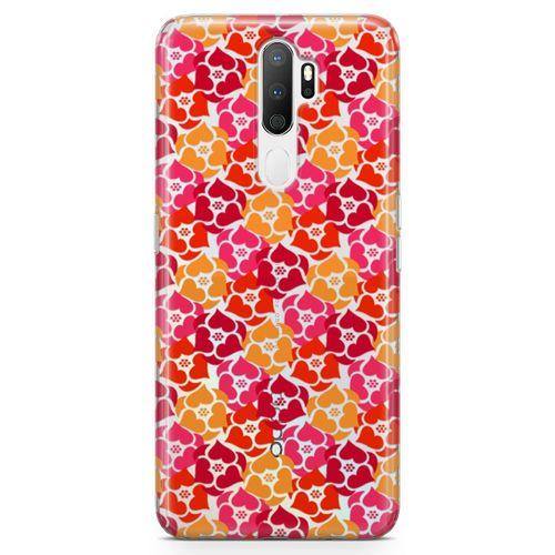 Oppo A5 2020 Kılıf Sevimli Kalpler Arka Kapak Koruma Desenli Full Koruyucu