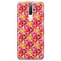 Oppo A5 2020 Kılıf Sevimli Kalpler Arka Kapak Koruma Desenli Full Koruyucu