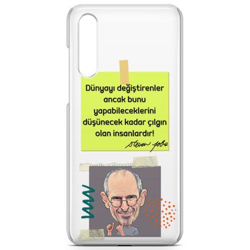 Huawei P20 Pro Kılıf Caps Steve Jobs Arka Kapak Koruma Desenli Full Koruyucu
