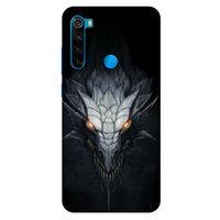 Xiaomi Redmi Note 8 Kılıf Dragons (13) Silikon Kap Gri Ejderha