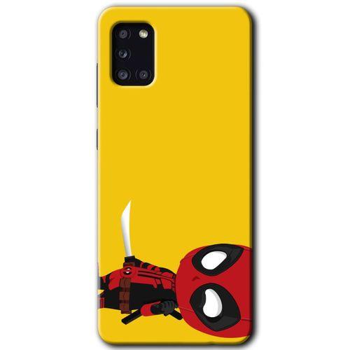 MRCİLETİSİM MRCİLETİSİM Samsung Galaxy A31 Kılıf HD Desen Baskılı Arka Kapak + Temperli Cam - DeadPool 6