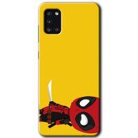 MRCİLETİSİM MRCİLETİSİM Samsung Galaxy A31 Kılıf HD Desen Baskılı Arka Kapak + Temperli Cam - DeadPool 6