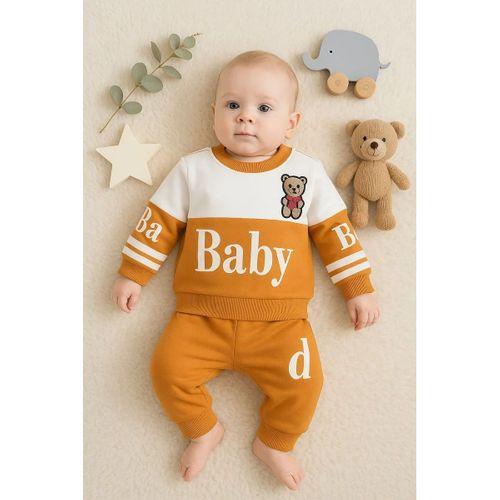 Baby Desenli 2'li % 100 Pamuk Erkek Bebek Takımı