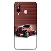 Lopard Samsung Galaxy A60 Uyumlu Kılıf PickUpX (47) Crystal Flex Kılıf Metalik Kırmızı