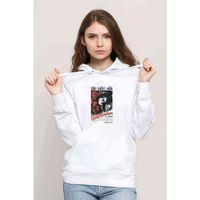 Movieposter Baskılı Beyaz Kadın Kapşonlu Sweatshirt