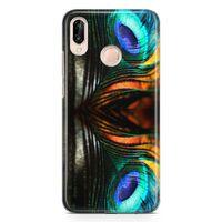 Huawei P20 Lite Kılıf Peacock Arka Kapak Koruma Desenli Full Koruyucu
