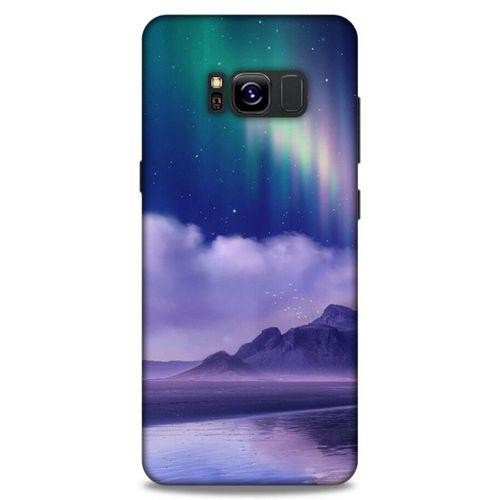 Lopard Samsung Galaxy S8 Uyumlu Kılıf Gece'S (32) Soft Silikon Kılıf Norveç Kuzey Işıkları