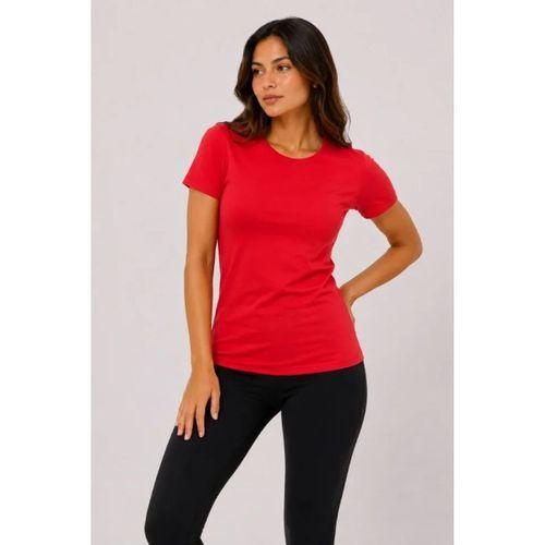Basic Tişört Bisiklet Yaka Kısa Kol Günlük Yazlık Slim Fit T-Shirt - Kırmızı