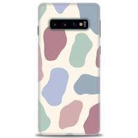 Samsung Galaxy S10 Kılıf HD Baskılı Kılıf - Renkli Benek + Tam Ekran Koruyucu