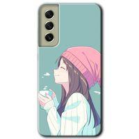 Samsung Galaxy S21 FE Kılıf Baskılı Kapak - Happy Girl +Tam Ekran Koruyucu