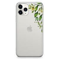 Apple iPhone 11 Pro Max Kılıf Vanilya Çiçeği Arka Kapak Koruma Desenli Full Koruyucu