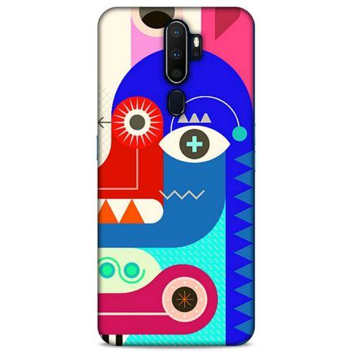 Lopard Oppo A5 2020 Uyumlu Kılıf Soyut Sanat (13) Baskılı Silikon Kap