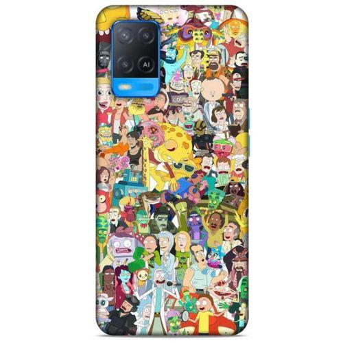 Oppo A54 4G Uyumlu Kılıf Rick And Morty (36) Glitter Kılıf Cop Morty