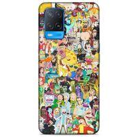 Oppo A54 4G Uyumlu Kılıf Rick And Morty (36) Glitter Kılıf Cop Morty