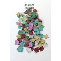 Oya Abiye Bileklik Kolye Pleksi Metalik Plastik Pul Karma Renk 24 gram 390 adet - BNC559