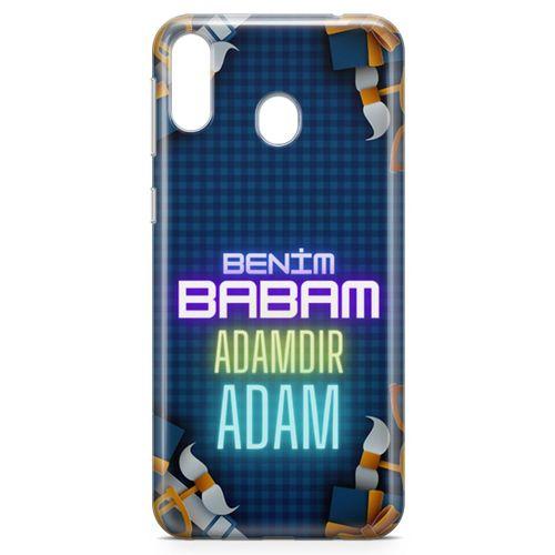 Samsung Galaxy M20 Kılıf Babalar Günü Hediyesi Arka Kapak Koruma Desenli Full Koruyucu