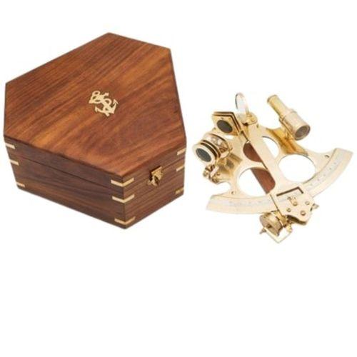 DENİZCİLİK GRUBU-Marine Pirinç Aksesuar-KUTULU SEXTANT-15x17x8 CM-JTTR2708