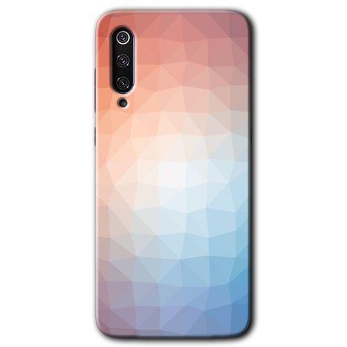 Xiaomi Mi 9 HD Baskılı Kılıf + 9D Tam Ekran Koruyucu - Polygon Graident 3