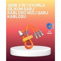 Çinko Alaşımlı Uçlu 120 w Şarj Kablosu – Dolaşmaya Dayanıklı 1,2 m Usb Kablo