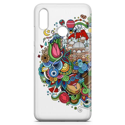 Huawei Y7 2019 Kılıf İstanbul Hatırası Arka Kapak Koruma Desenli Full Koruyucu