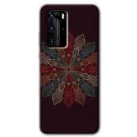 Huawei P40 Pro Kılıf HD Desen Baskılı Arka Kapak - Mandala Flower Wal