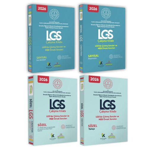 2026 8 Sınıf LGS MEB Örnek Soruları Sözel ve Sayısal Çalışma Kitabı 4’lü SET RENKLİ A4 Boyut GÜNCEL