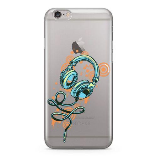 Apple iPhone 6 Plus - 6S Plus Kılıf Dj Kulaklığı Arka Kapak Koruma Desenli Full Koruyucu