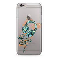 Apple iPhone 6 Plus - 6S Plus Kılıf Dj Kulaklığı Arka Kapak Koruma Desenli Full Koruyucu